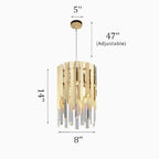 Vevey | Modern Crystal Gold/Chrome Chandelier