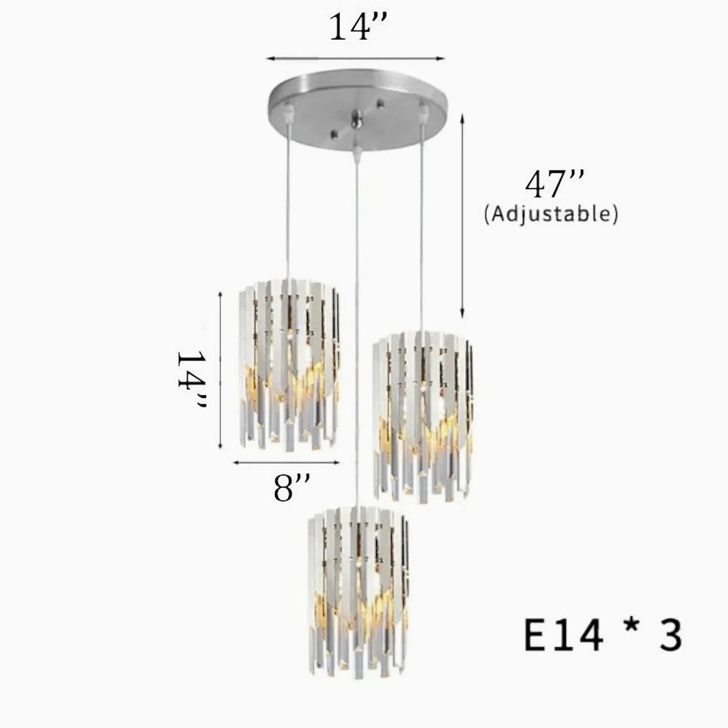 Vevey | Modern Crystal Gold/Chrome Chandelier