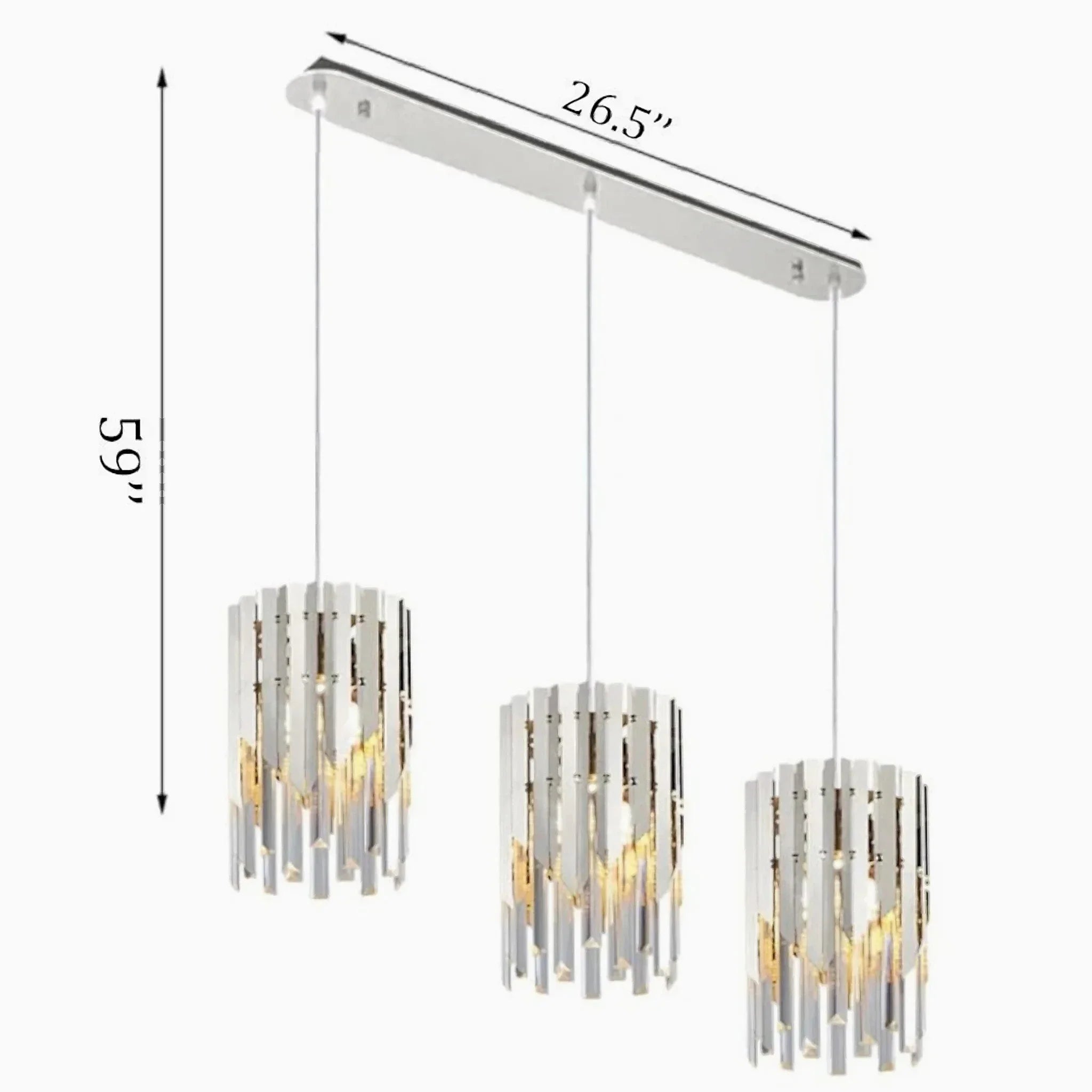 Vevey | Modern Crystal Gold/Chrome Chandelier