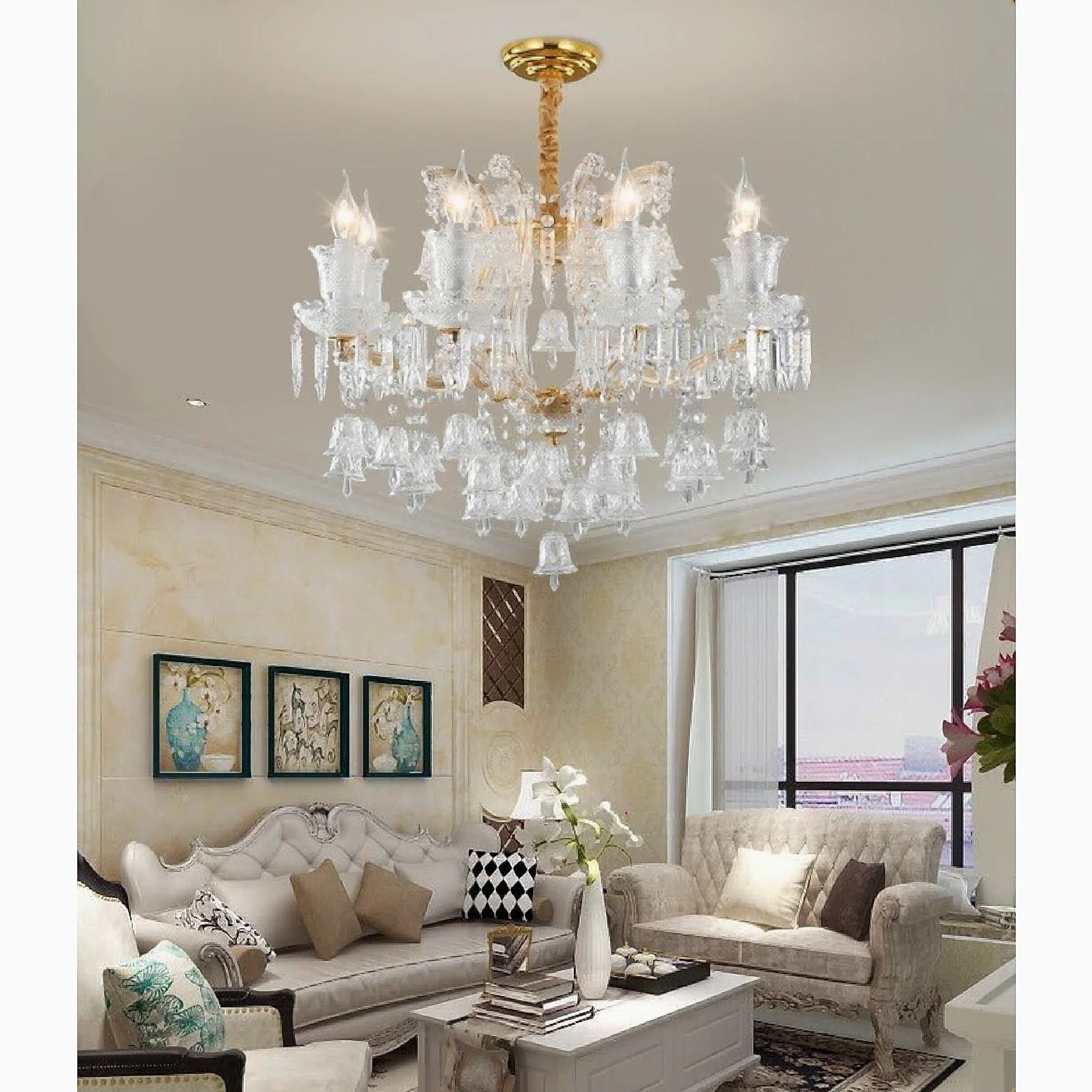 Villars-sur-Glane | European-style Wind Chime Luxury Crystal Candle Chandelier