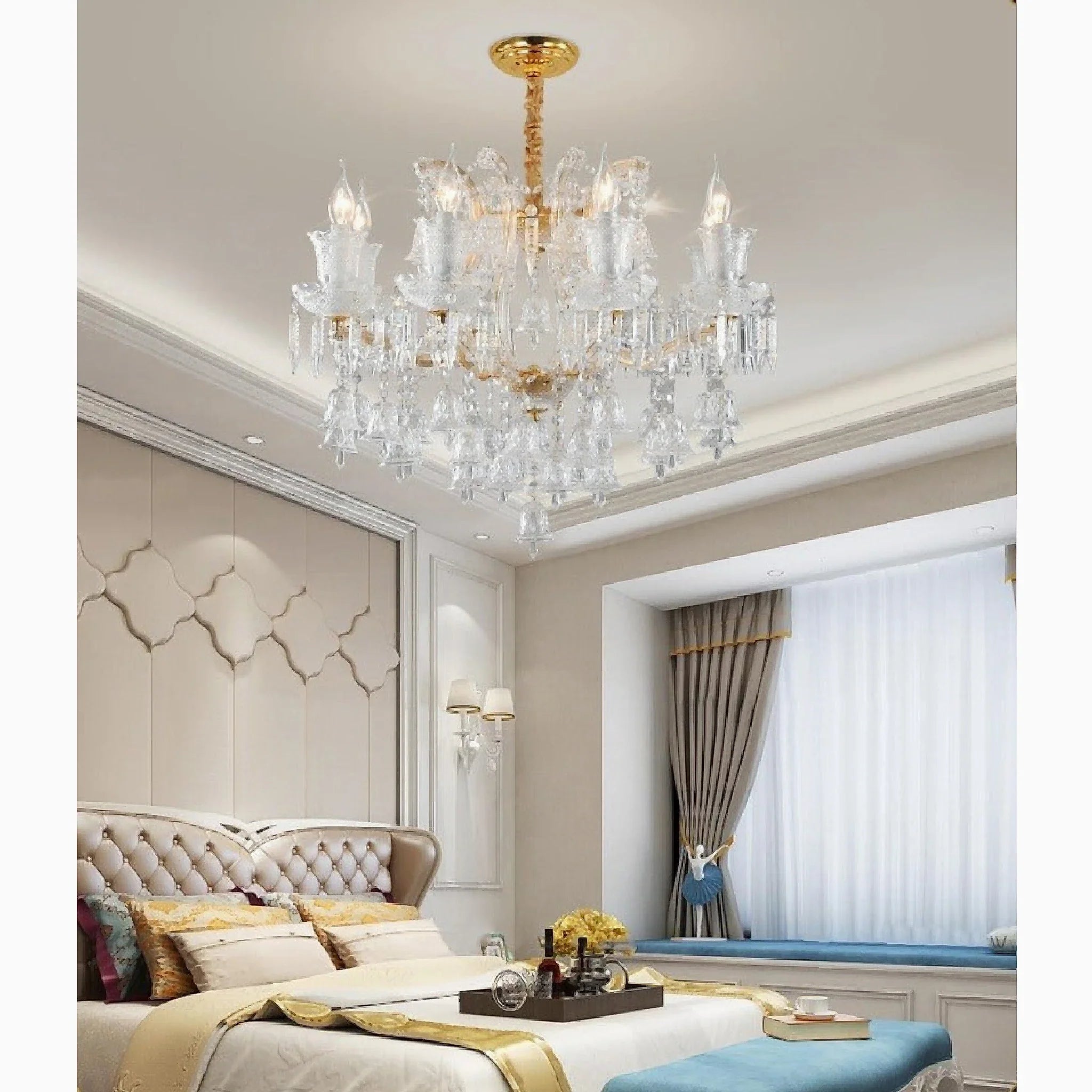 Villars-sur-Glane | European-style Wind Chime Luxury Crystal Candle Chandelier