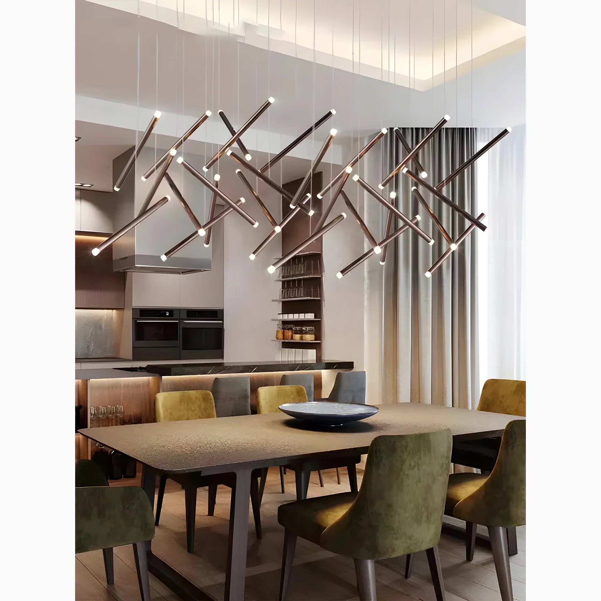 Villars-sur-Var | Long Gold/Chrome/Black Kitchen Lighting