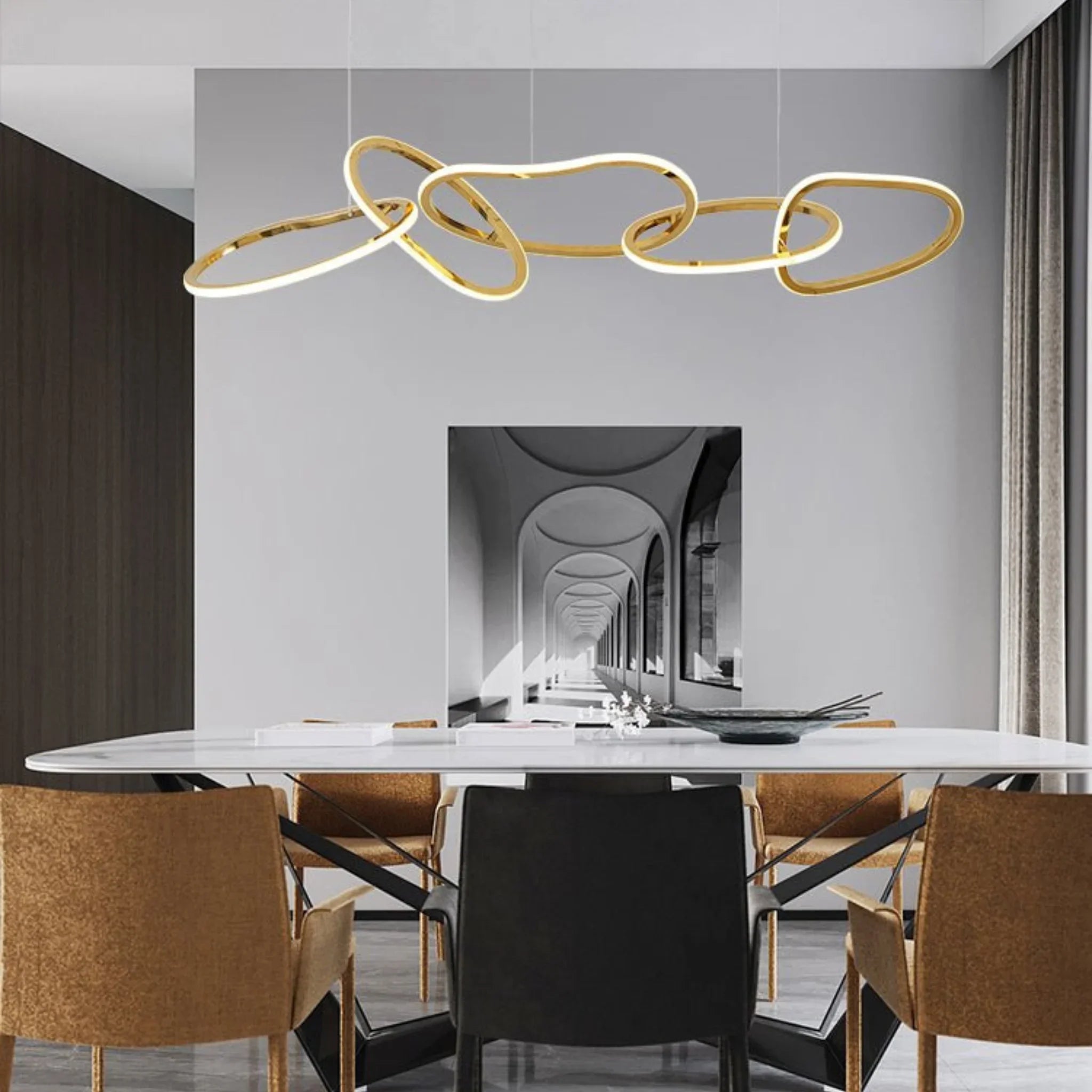 Villeneuve | Creative Design Gold Crystal Chandelier for Dining Room