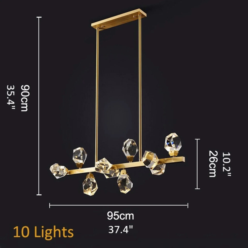 Zagarise | Circle/Linear Diamond Crystal Chandelier for Bedroom