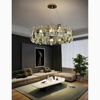 Zambrone | Luxury Round Crystal Chandelier for Living Room, Dia 19.7''