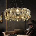 Zambrone | Luxury Round Crystal Chandelier for Living Room, Dia 19.7''