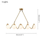 Zavattarello | Gold Rectangle Copper Glass Chandelier For Dining Room