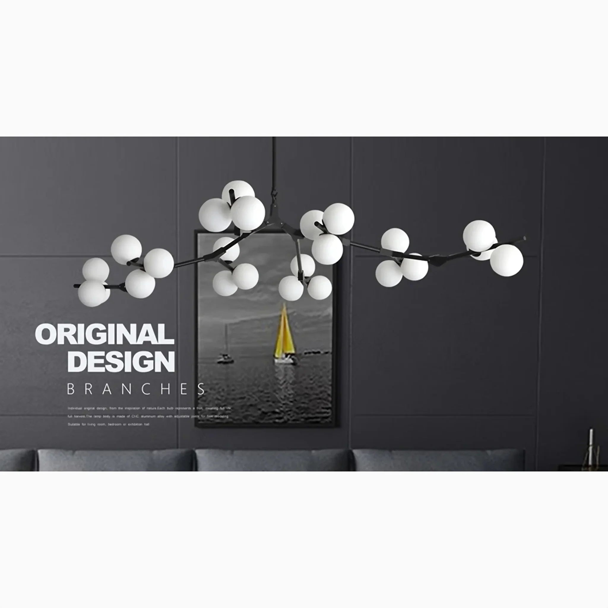 Zoagli | Creative Asian Style Fission Branches Shaped Chandelier