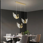 Swan Design Gold Chandelier