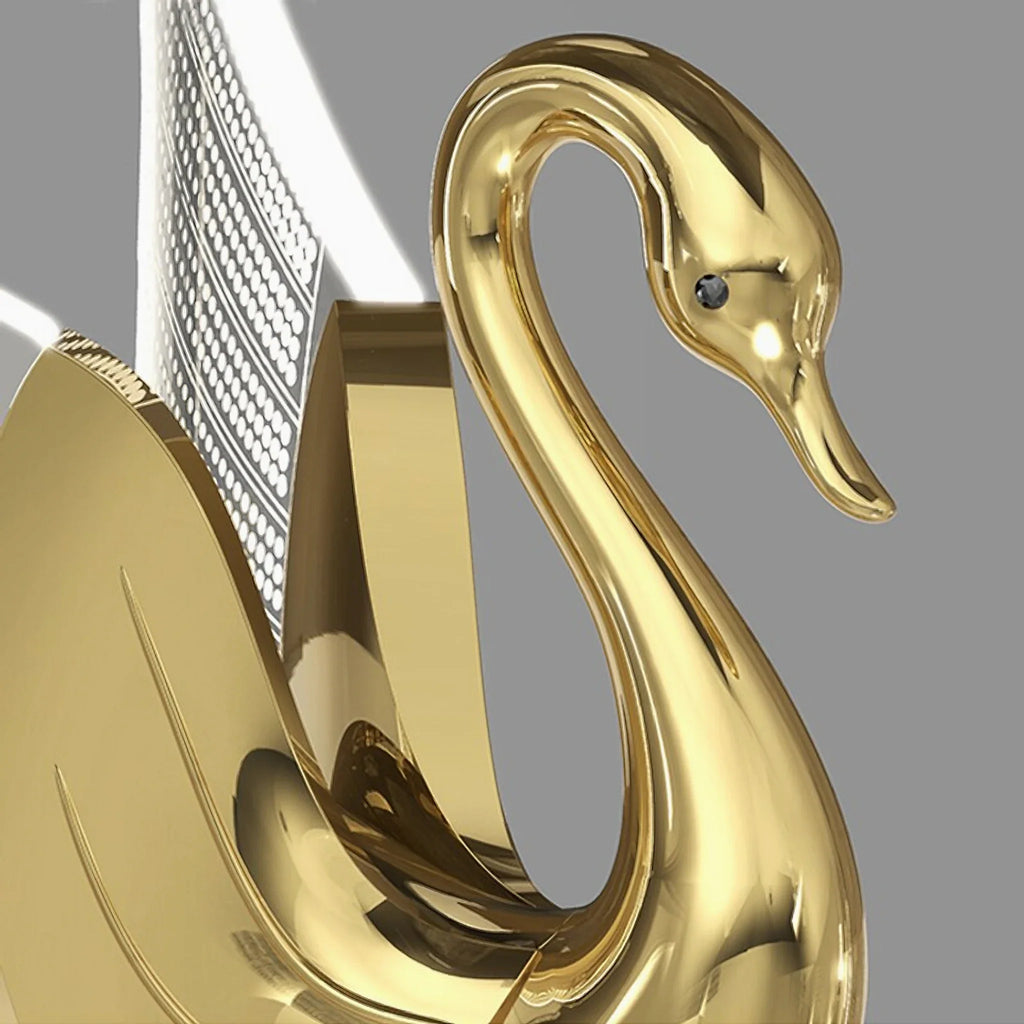 Swan Design Gold Chandelier