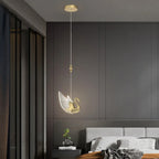 Swan Design Gold Chandelier
