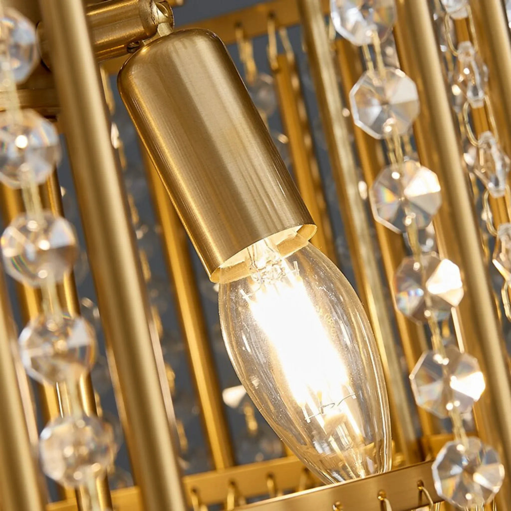 Antibes | Luxury Gold Chandelier With Crystal Balls