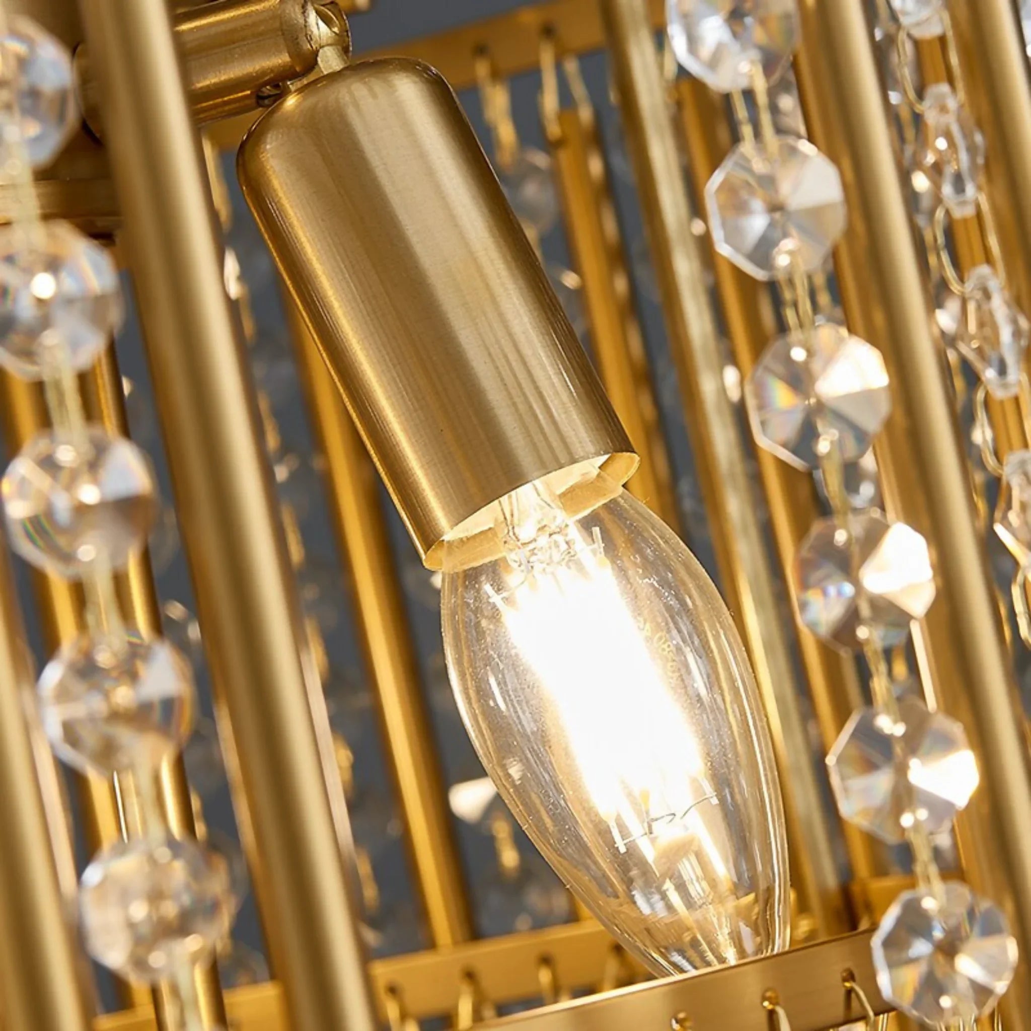 Antibes | Luxury Gold Chandelier With Crystal Balls