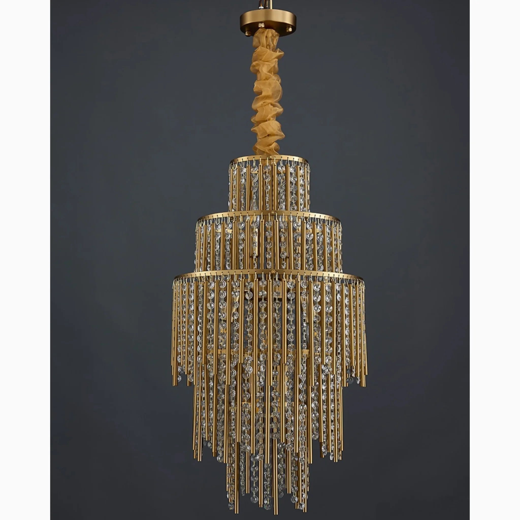 Antibes | Luxury Gold Chandelier With Crystal Balls