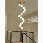 Aspremont | Hanging Copper Balls Staircase Chandelier