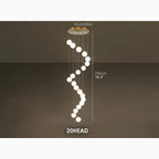 Aspremont | Hanging Copper Balls Staircase Chandelier