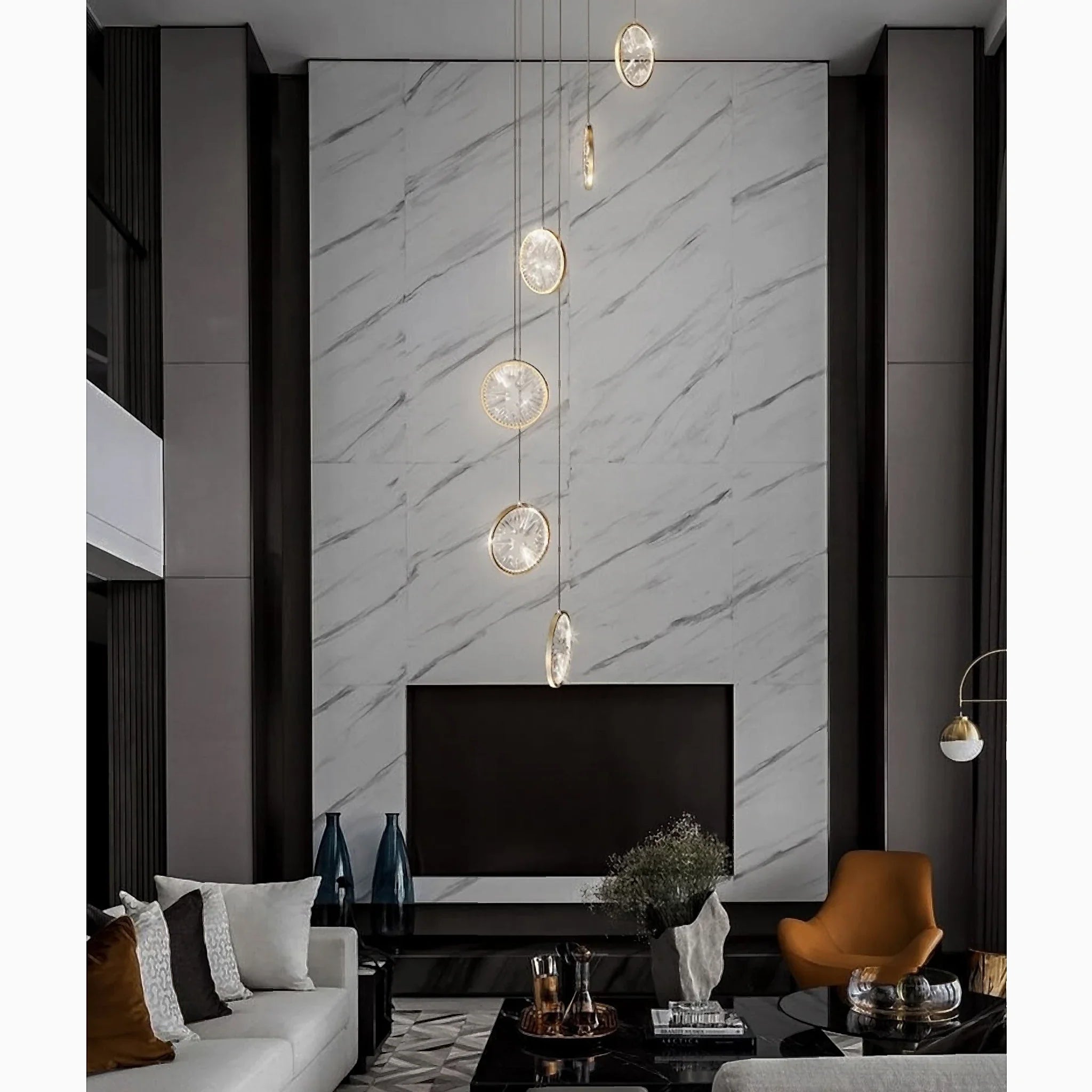 Bezaudun-les-Alpes | Gold Rings Crystal Chandelier