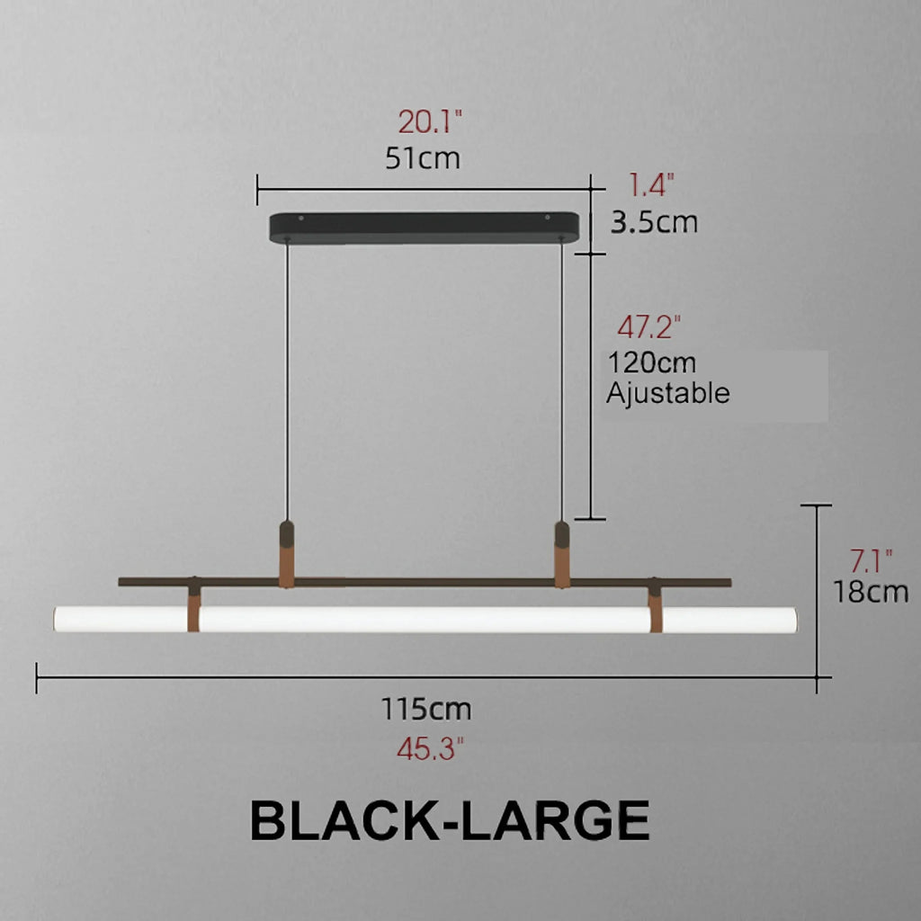 Chateauneuf-d'Entraunes | Horizontal Long Bar Pendant Lamp