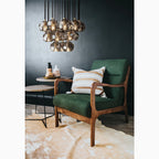 Consegudes | Round Grey LED Cut Crystal Ceiling Chandelier