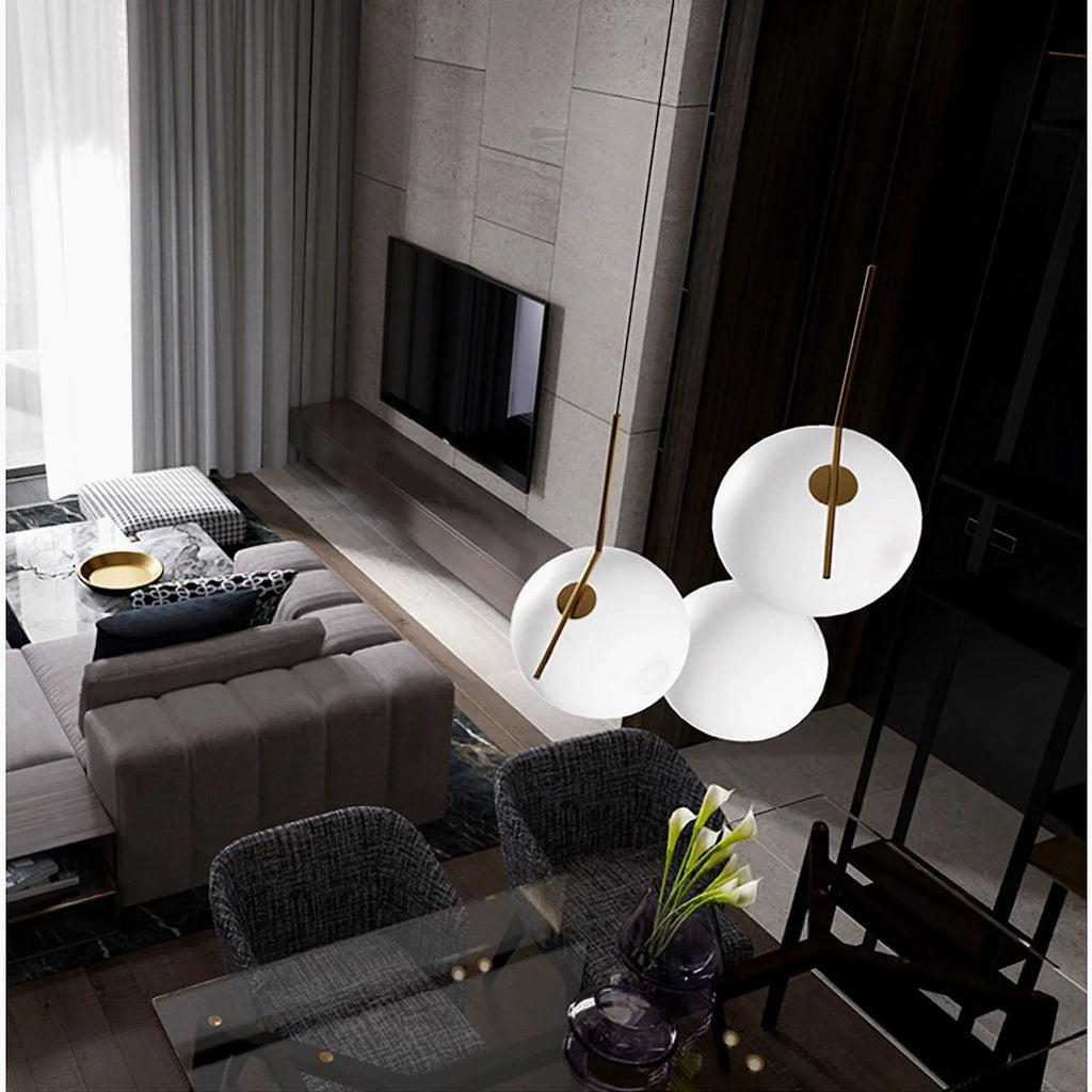 Cuebris | Nordic Iron Glass Round Ball Pendant Lighting