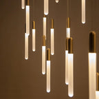 Drap | Modern Long Minimalistic Hanging LED Chandelier