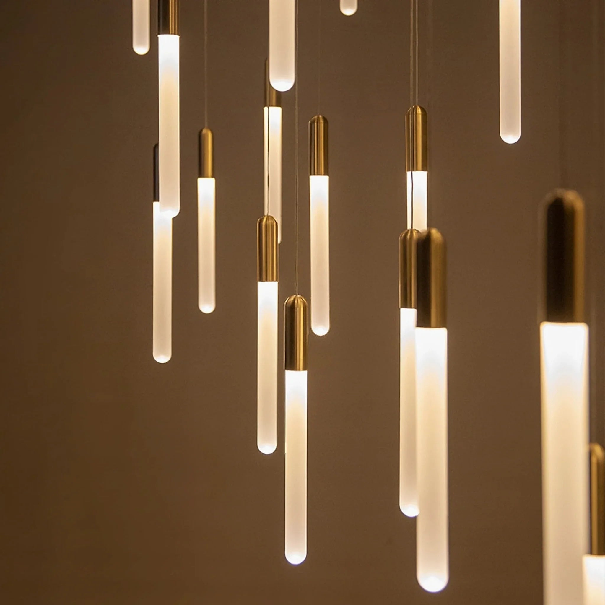 Drap | Modern Long Minimalistic Hanging LED Chandelier