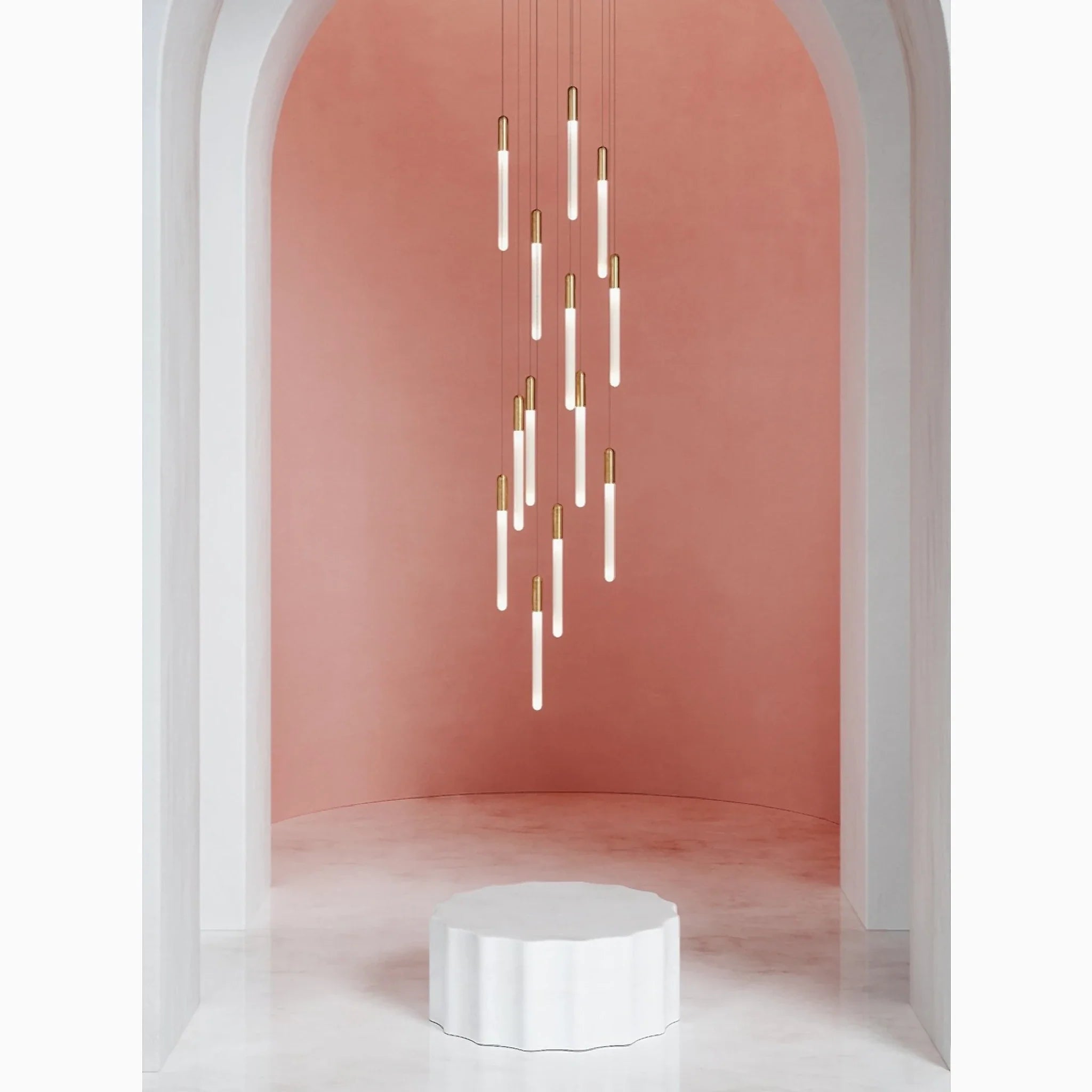 Drap | Modern Long Minimalistic Hanging LED Chandelier