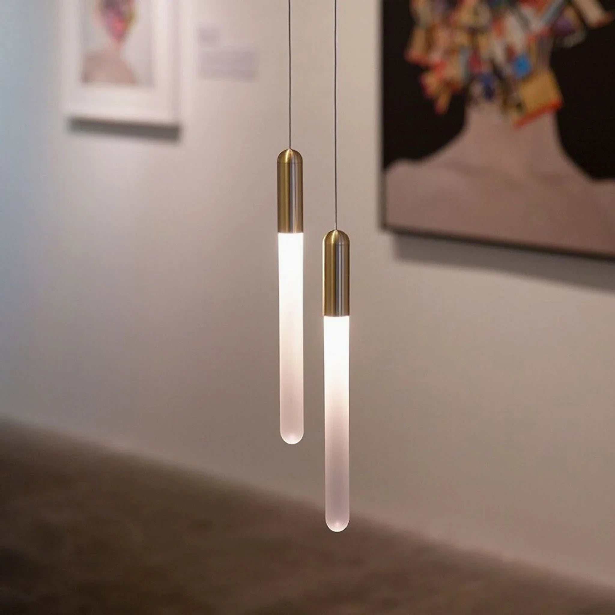 Drap | Modern Long Minimalistic Hanging LED Chandelier