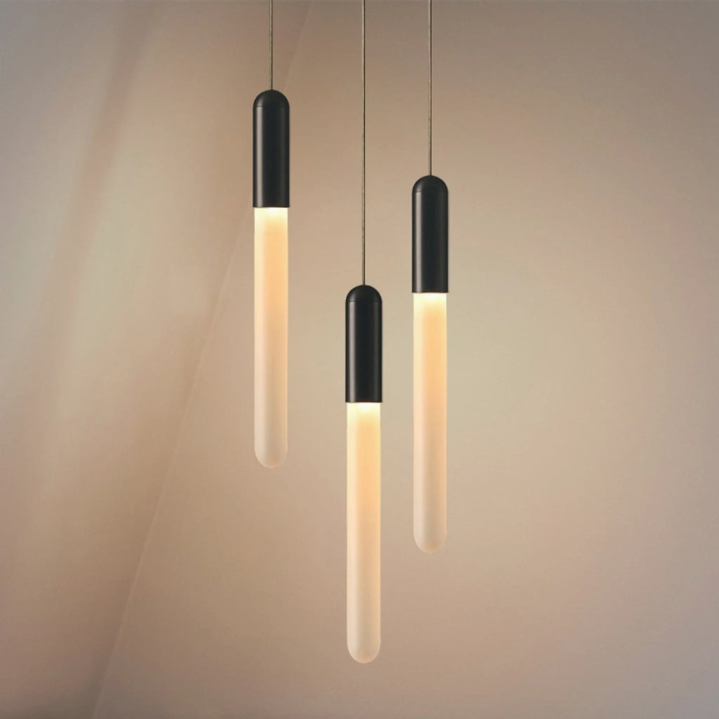 Drap | Modern Long Minimalistic Hanging LED Chandelier