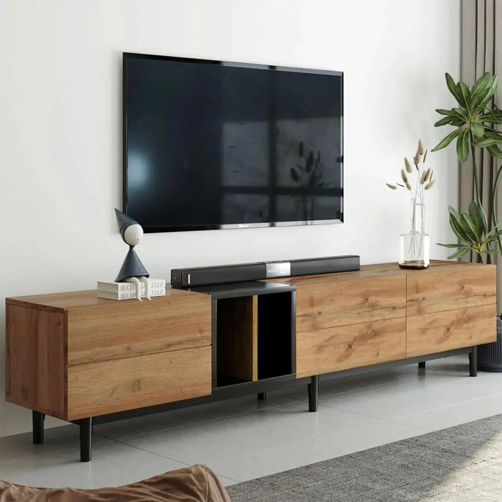Durance | Modern Wooden TV Stand in Japandi Style
