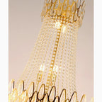 La Bollene-Vesubie | Hanging Posh Gold Crystal Chandelier