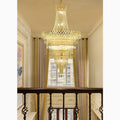 La Bollene-Vesubie | Hanging Posh Gold Crystal Chandelier