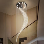 La Turbie | Duplex Spiral Moon Staircase Crystal Chandelier