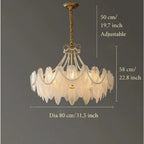 Lantosque | Lux Noble Glass Feather Elegant Chandelier