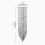 Le Port | Floating Luxury Crystal Chandelier With Decorative Stones