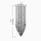 Le Port | Floating Luxury Crystal Chandelier With Decorative Stones