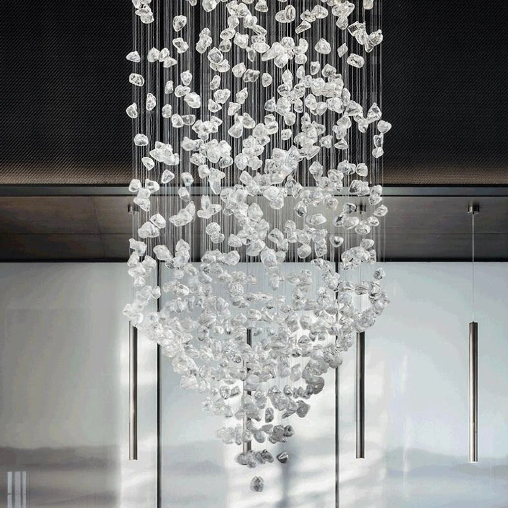 Le Port | Floating Luxury Crystal Chandelier With Decorative Stones