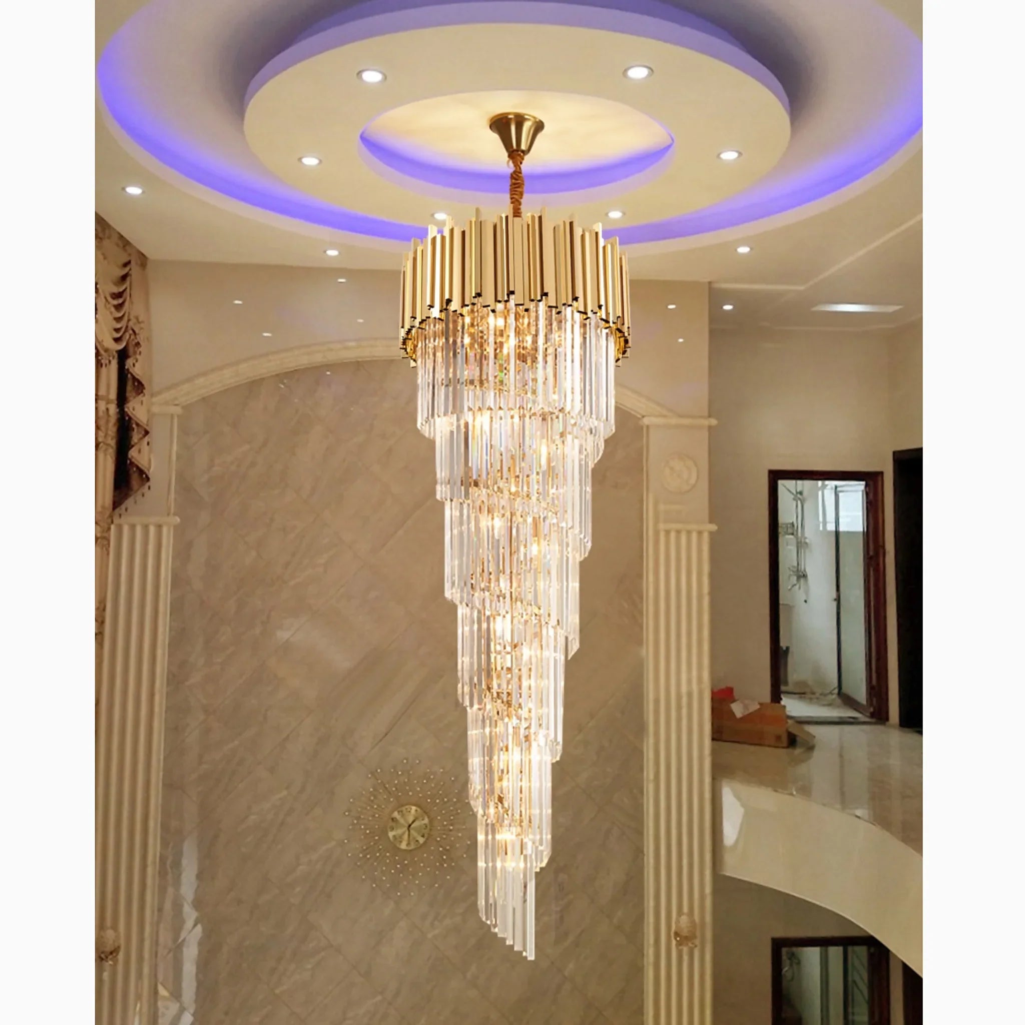 Monaco | Luxurious Grand Gold Crystal Chandelier