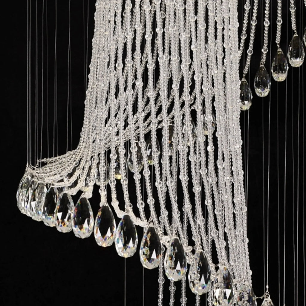 Mougins | Сhic Spiral Crystal Ceiling Led Chandelier