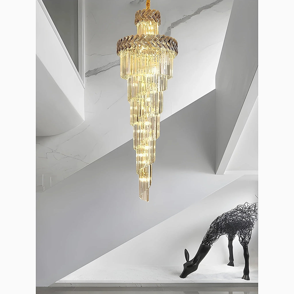 Saint-Vallier-de-Thiey | Crystal Cascade Long Chandelier