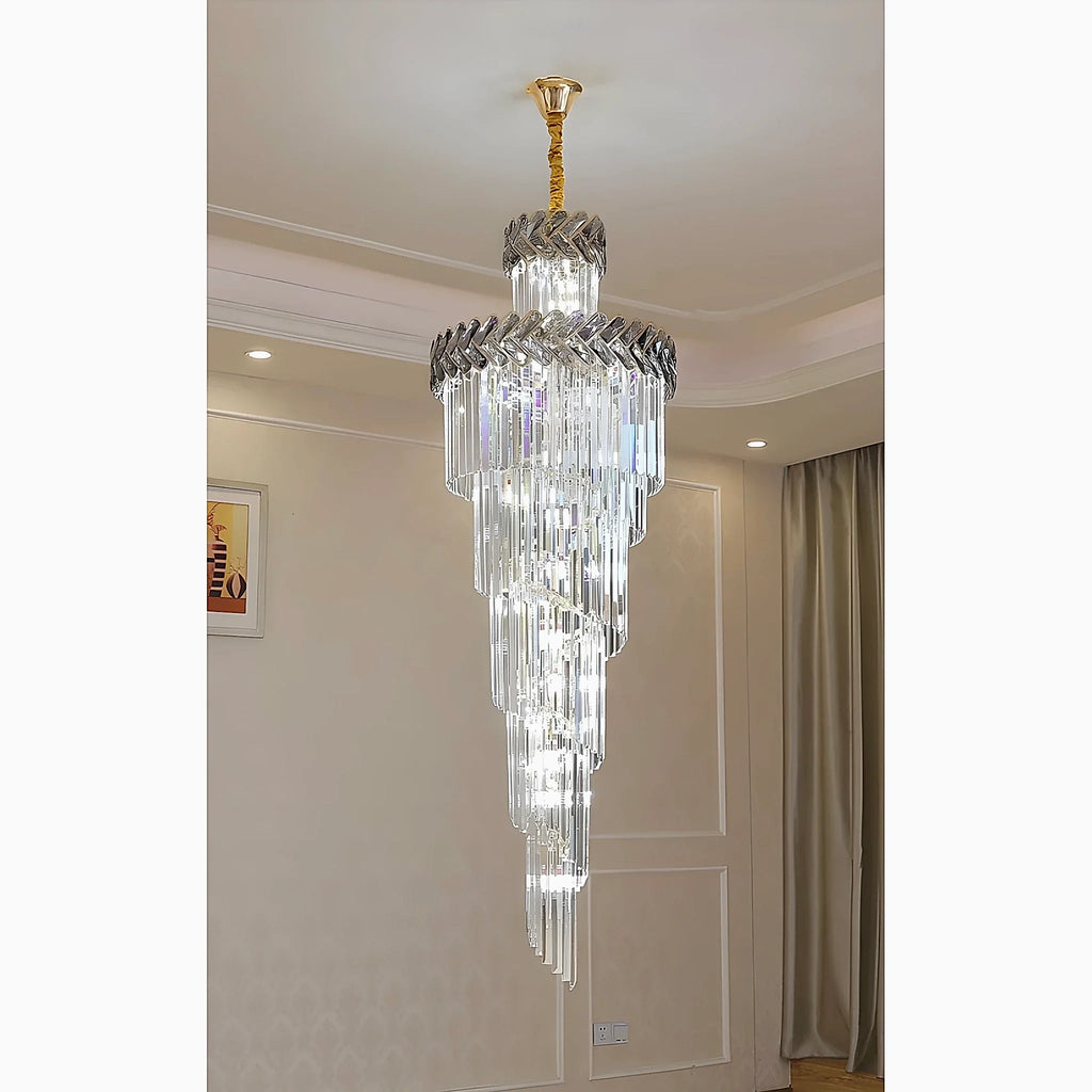 Saint-Vallier-de-Thiey | Crystal Cascade Long Chandelier