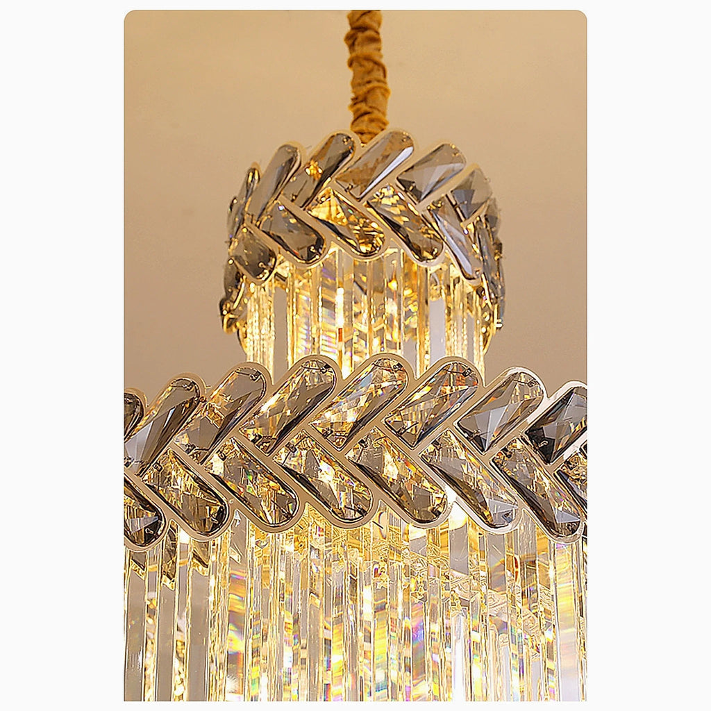 Saint-Vallier-de-Thiey | Crystal Cascade Long Chandelier