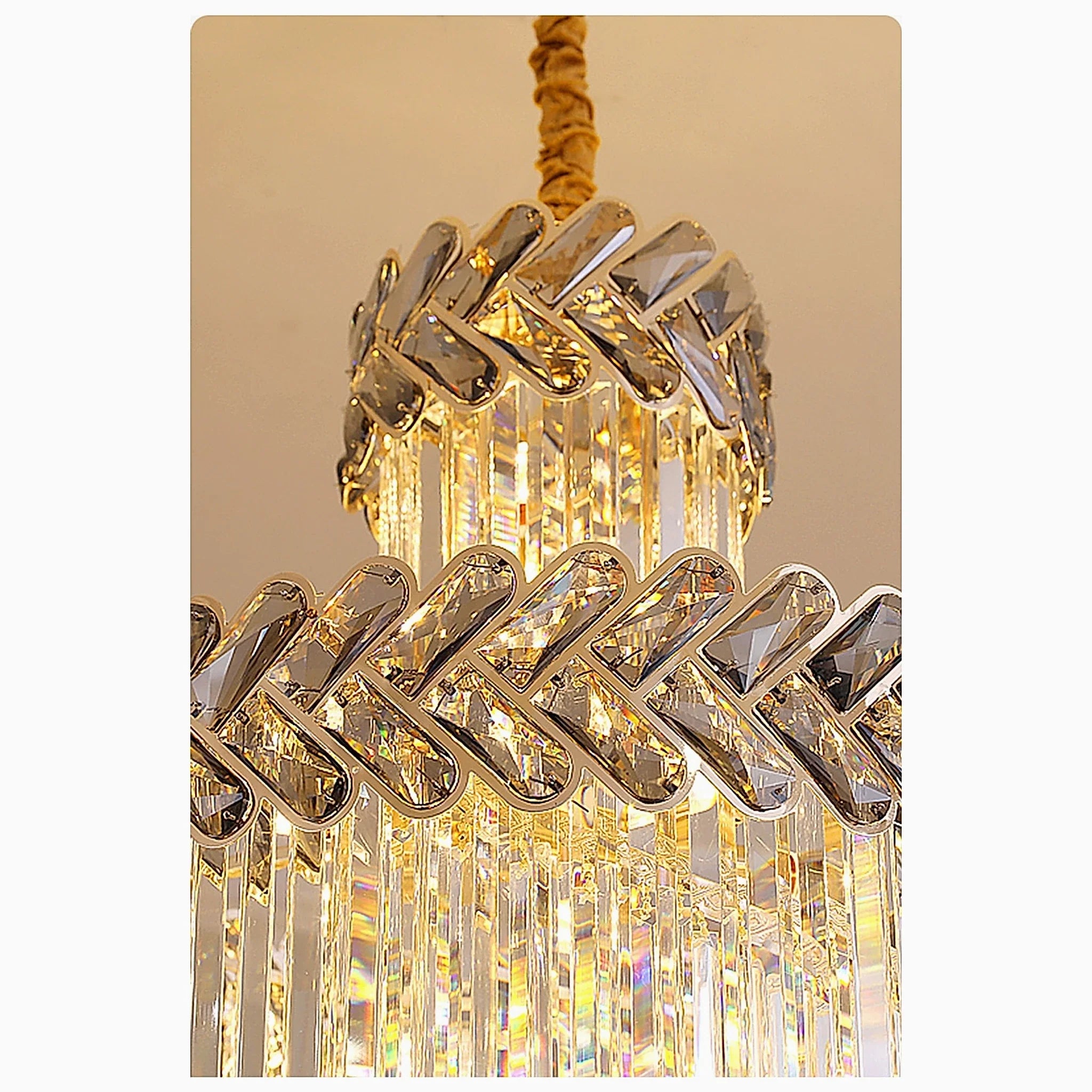 Saint-Vallier-de-Thiey | Crystal Cascade Long Chandelier