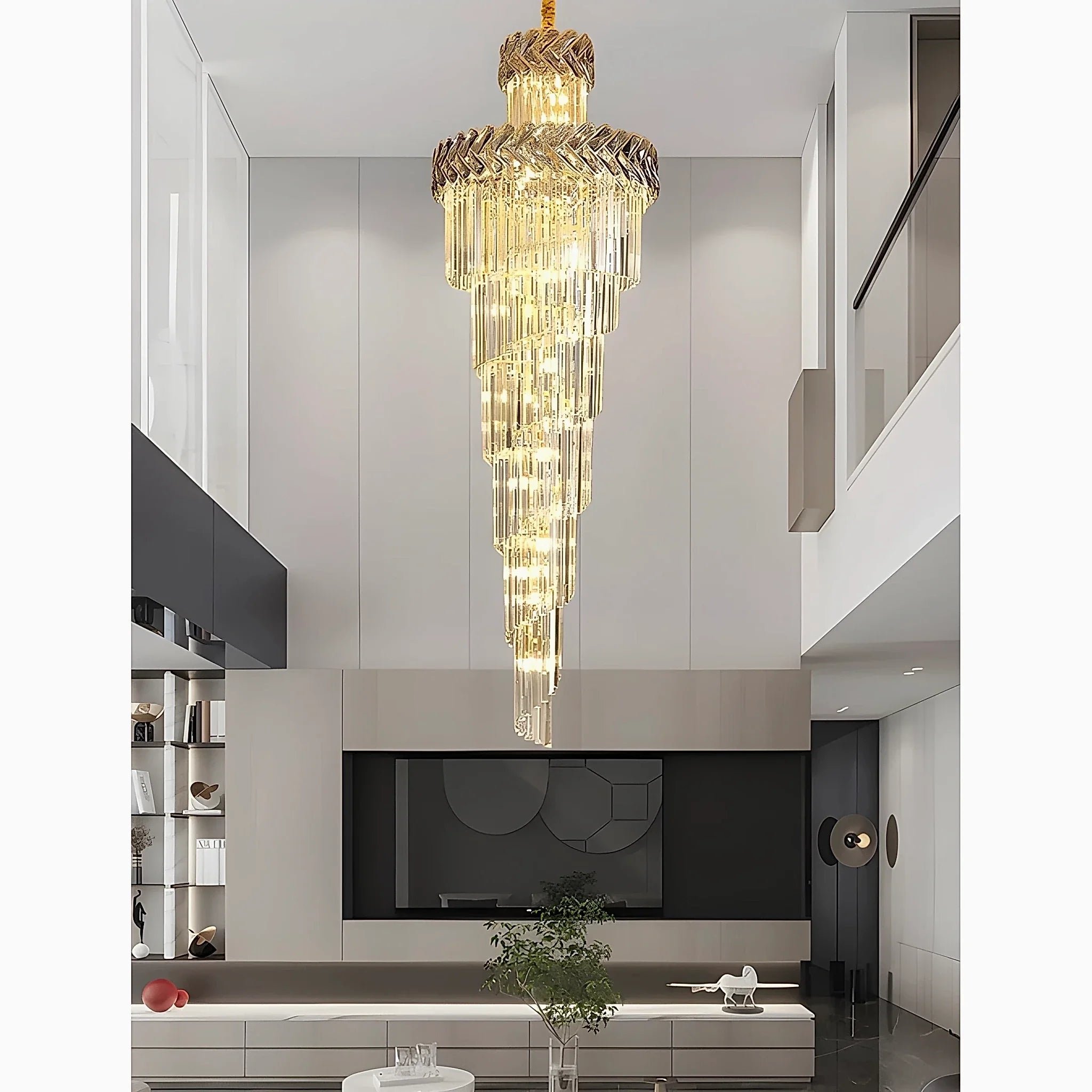 Saint-Vallier-de-Thiey | Crystal Cascade Long Chandelier