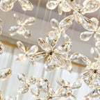 Spherical Ceiling Chandelier with Butterfly Crystals