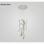 Menaggio | Gold Crystal Wave Light Fixture