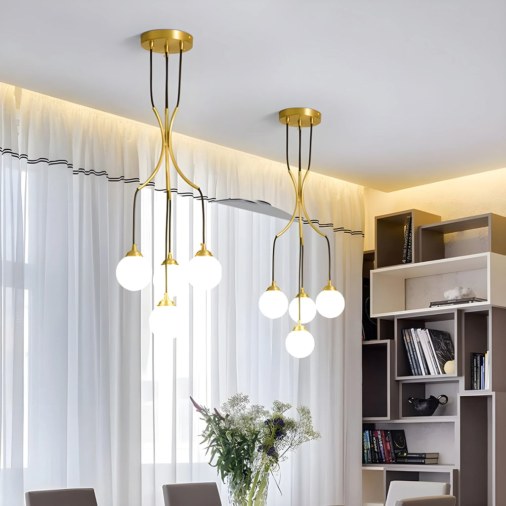 Cabris | Nordic Modern Long Glass Balls Chandelier