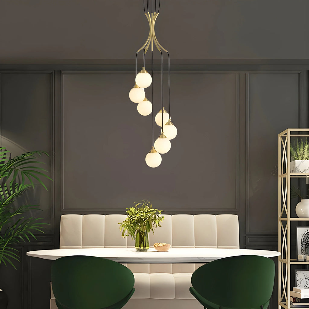 Cabris | Nordic Modern Long Glass Balls Chandelier