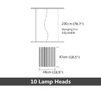 Acquaformosa | Black/White Art Minimalistic LED Pendant Chandelier