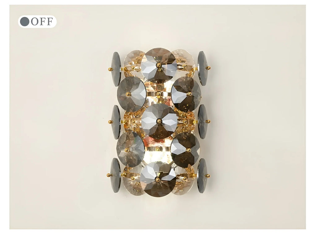 Ascona | Сognac-colored Luxury Crystal Wall Lamp